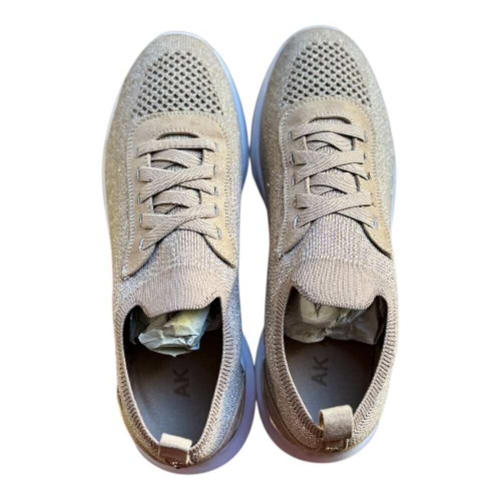 Anne Klein Sneakers Women's Size 8 Rose Gold knit Akmodesty Modeo01F9 Shoe Box